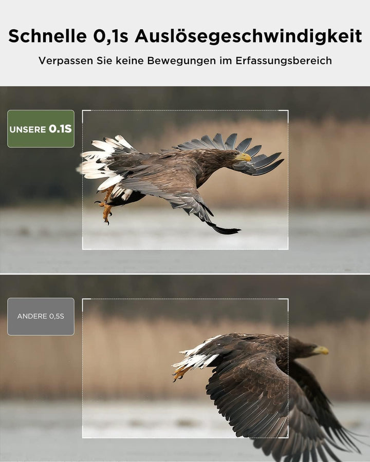 CEYOMUR Solar Wildkamera mit Handyübertragung App, 4K 68MP Wildkamera WLAN | Klare Nachtsicht, 120°
