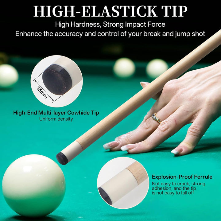Kmise Billard-Stick-Set, 147 cm, Billard-Queue-Stick, Snooker-Spiel, Billard-Sticks für Männer, prof