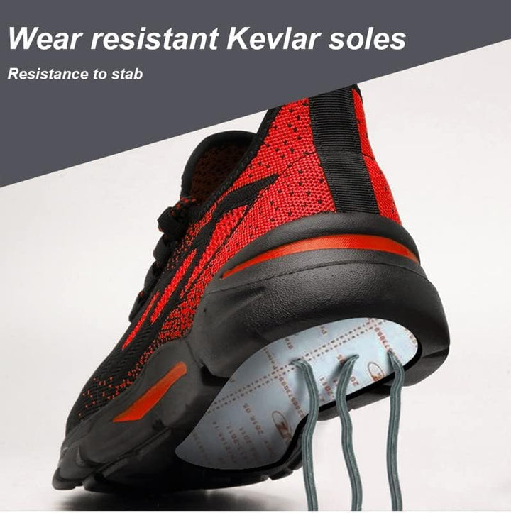 HYCOPROT Sicherheitsschuhe Herren Damen Stahlkappe Sneaker Leicht Atmungsaktiv Arbeitsschuhe Stahlka