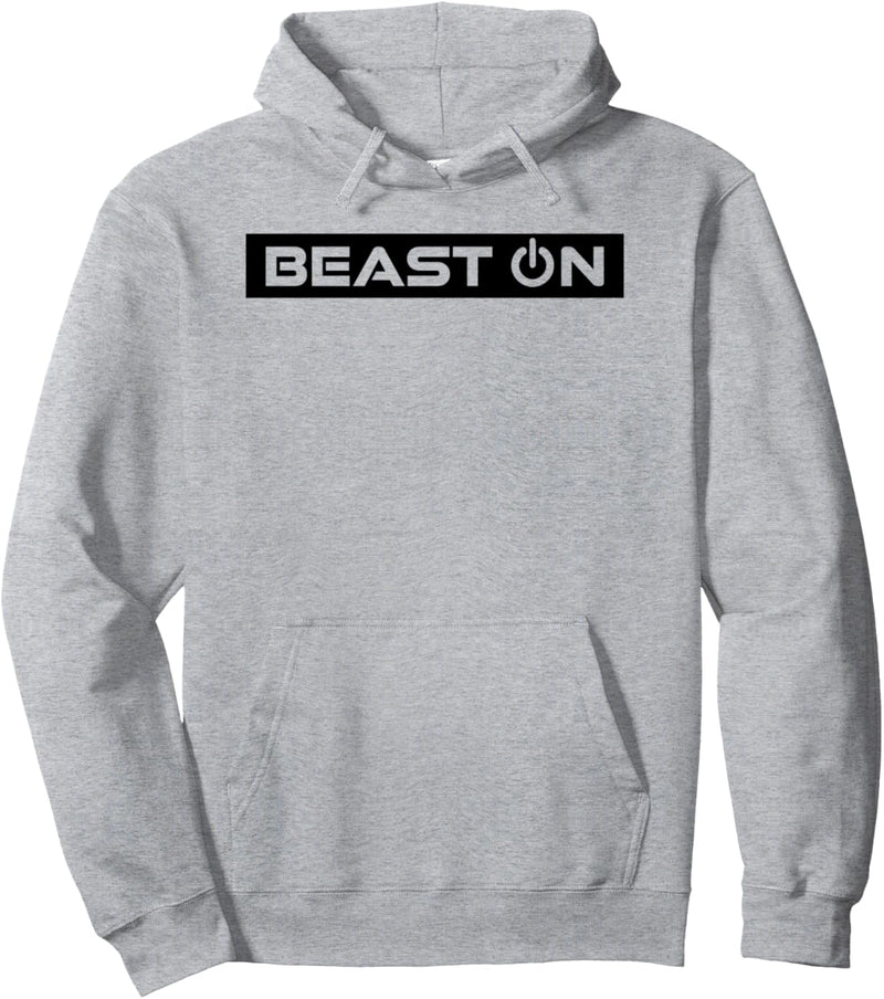 Beast On Gym Motivation Sprüche Fitness Training weisses Pullover Hoodie