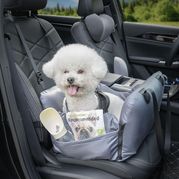 Hundesitz Auto, Abnehmbarer Airbag Design Grau Wasserdicht Hunde Autositz Gepolsterter, Beifahrersit