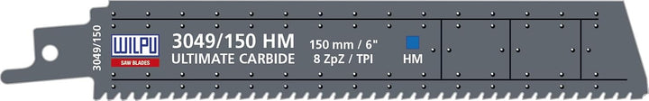 Wilpu HM Ultimate Carbide Säbelsägeblatt, 150 mm, 1 Stück