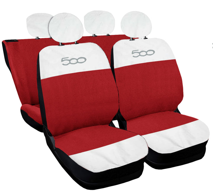 Auto Accessori Lupex Autositzbezüge kompatibel mit Cinquecento 500, hergestellt in Italien, Polyeste