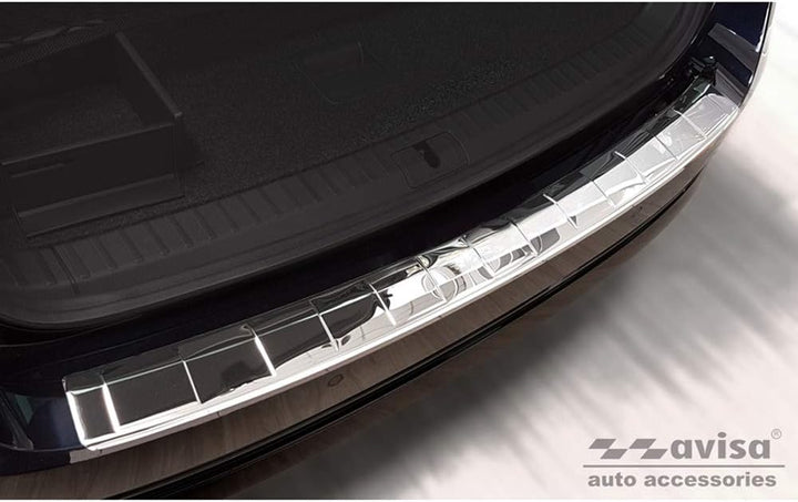 Chrom Edelstahl Heckstossstangenschutz kompatibel mit Skoda Octavia IV Kombi 2020- Inkl. RS 'Ribs'