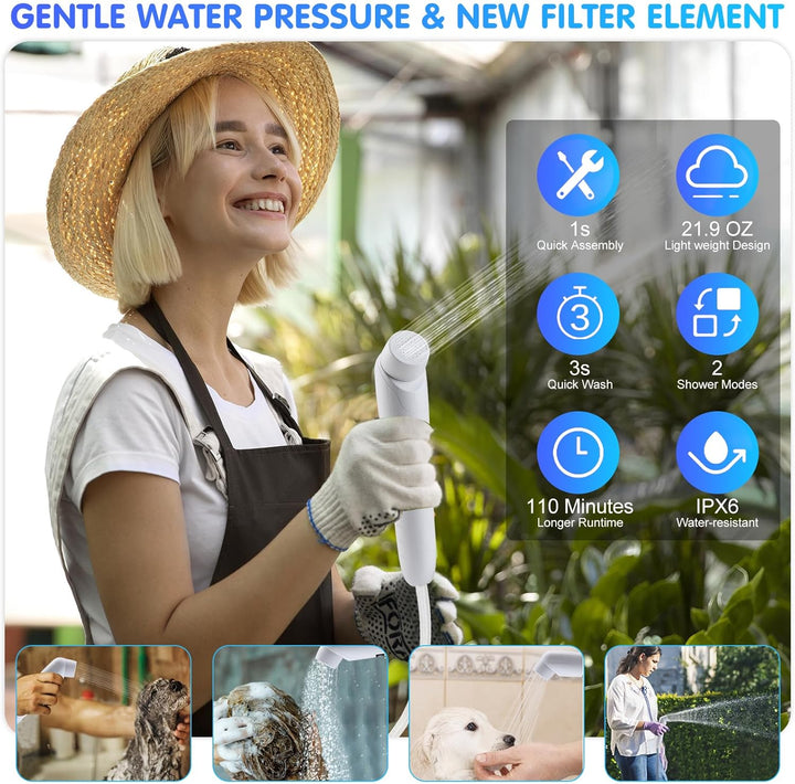 Tragbar Bidet Po Dusche, 2.5L Portable Elektrisch Bidet, Reise Bidet Handbrause für Damen Mann Kinde