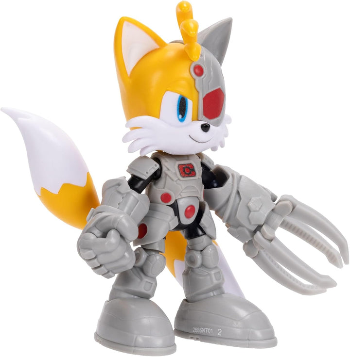 DC x Sonic Tails als Cyborg 13 cm grosse Actionfigur, offiziell lizenziert von Jakks Pacific, hochbe