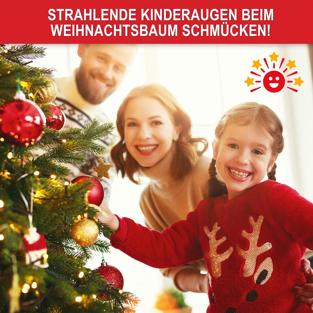 Künstlicher Weihnachtsbaum in Premium Qualität mit FSC-zertifiziertem Holzständer (Brandneu) – Natur