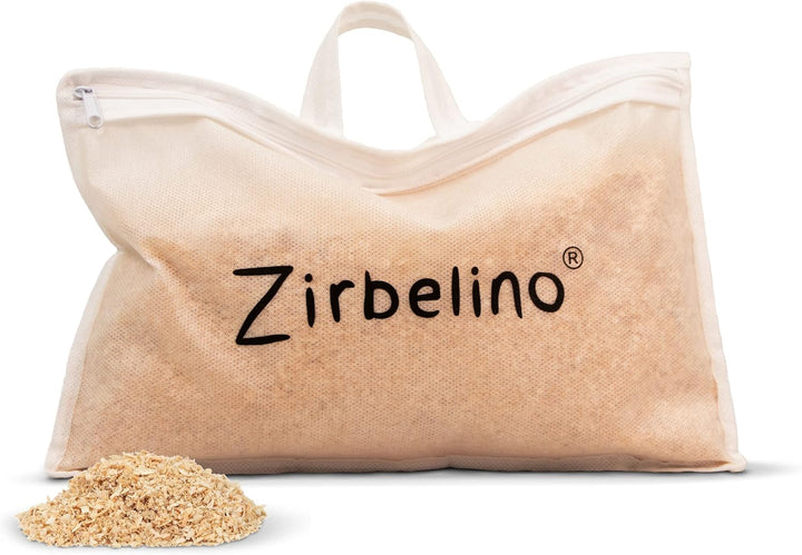 ZIRBELINO Sauna-Zirbenkissen mit Henkel - 20x30cm - SPEZIAL-FÜLLUNG mit sehr harzreichen Zirbenspäne