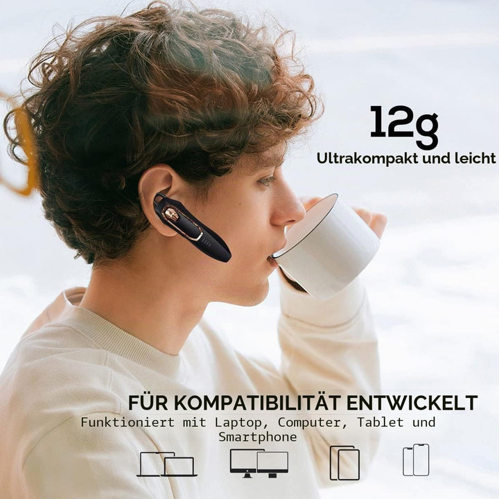 Micool Headset Bluetooth Handy V5.4 mit Mikrofon, Geräuschunterdrückung Freisprech Bluetooth Headset