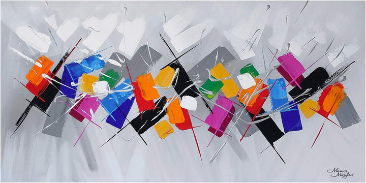 Monica Mirafiori I 100% HANDGEMALT I Gemälde Moments 100x50cm | Gemälde Handgemalt | Acrylgemälde |