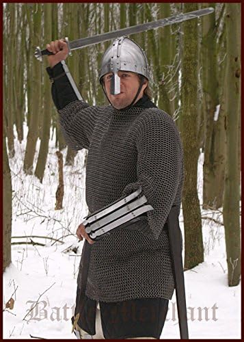 Battle-Merchant Kettenhemd Haubergeon, unvernietet, ID 8 mm | Mittelalter Kettenrüstung, Rüstung, fü