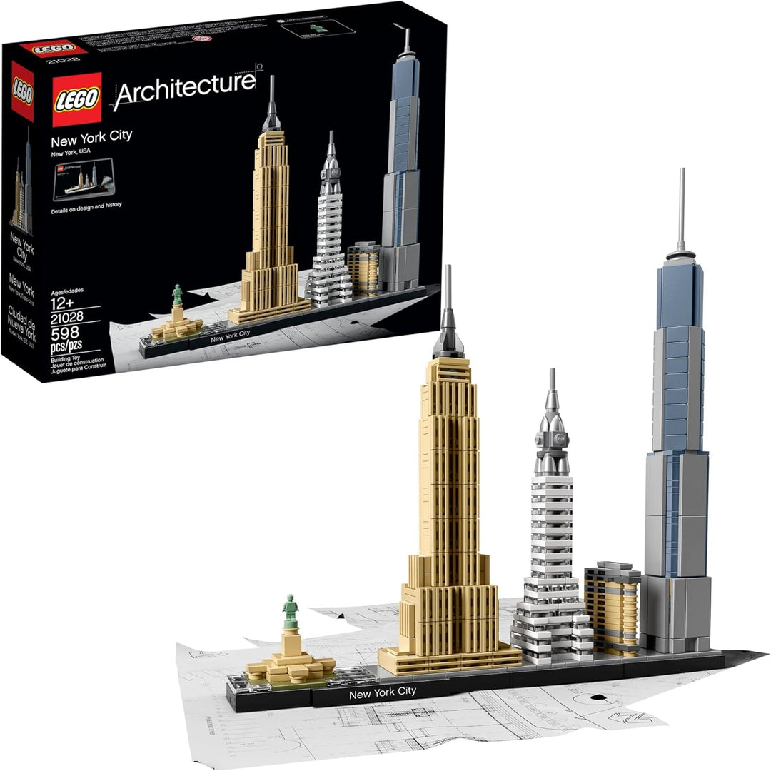 LEGO Architecture New York City 21028, Build It Yourself New York Skyline Model Kit for Adults and K