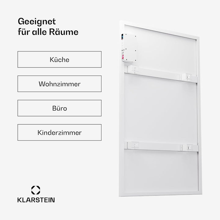Klarstein Infrarotheizung mit Thermostat, 600W Elektroheizung, Smart Home Infrarotheizung zur Wandmo