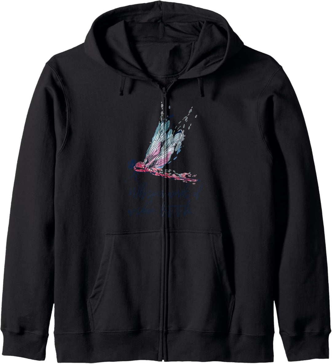 Flüsterwörter der Weisheit Let it be Libelle inspirierend Kapuzenjacke