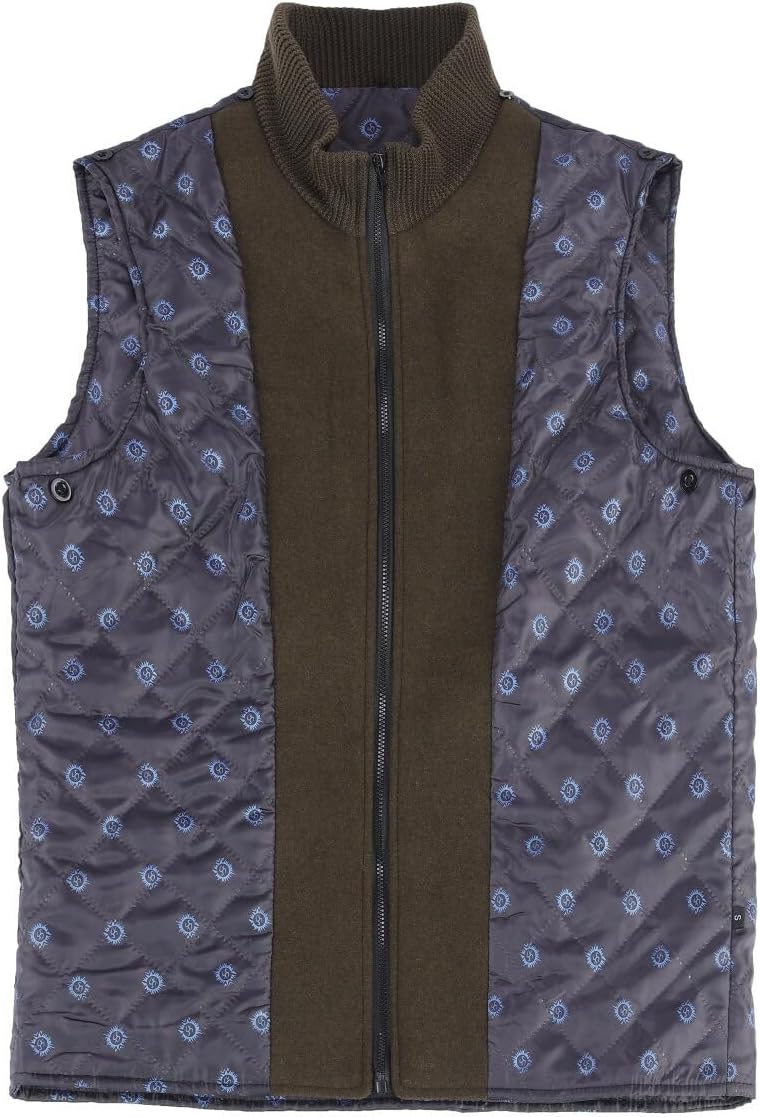 YOUTHUP Herren Mantel mit Steppweste Winter Wollmantel Wolle Slim Fit Übergangsmantel Outdoor Winter