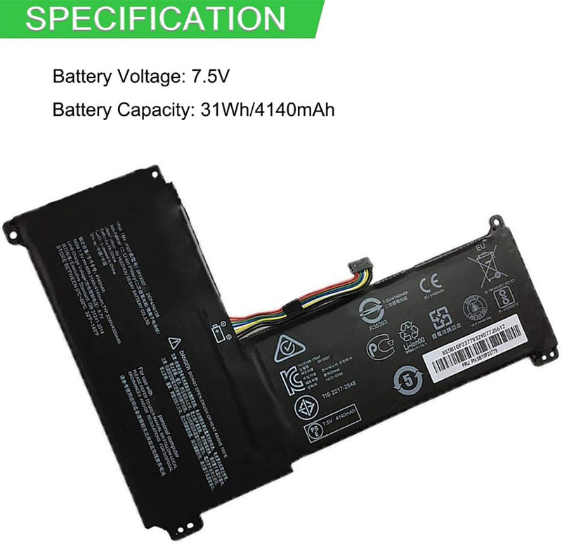 XITAIAN 7.5V 31Wh 4140mAh 0813007 Ersatz Laptop Akku für Lenovo IdeaPad 120S Series 5B10P23779 21CP4