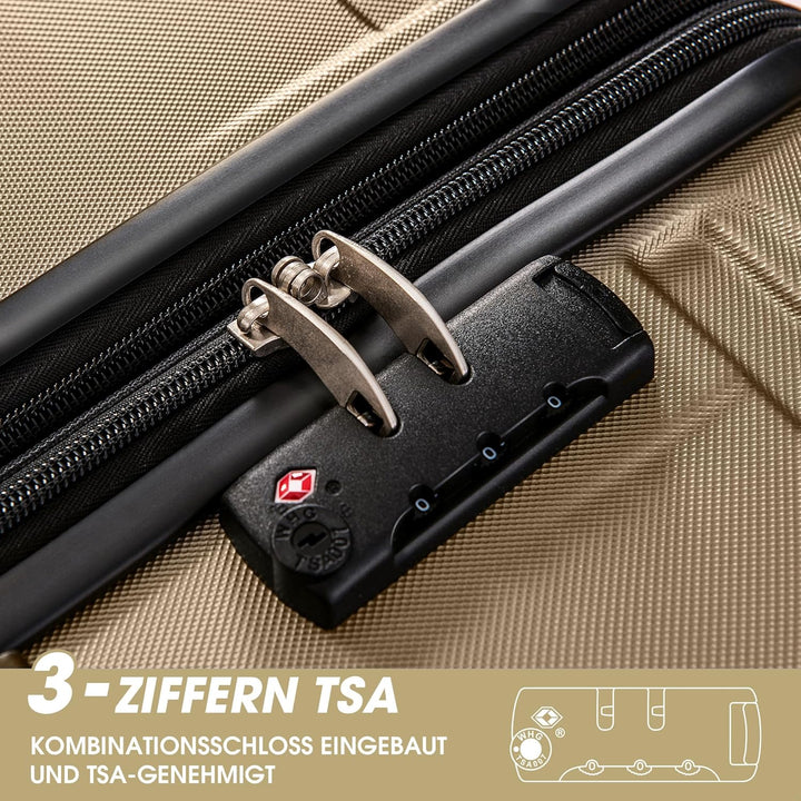 Merax Hartschalenkofferset Hartschalenkoffer Reisekoffer Set, Trolley Koffer mit TSA-Schloss und Uni