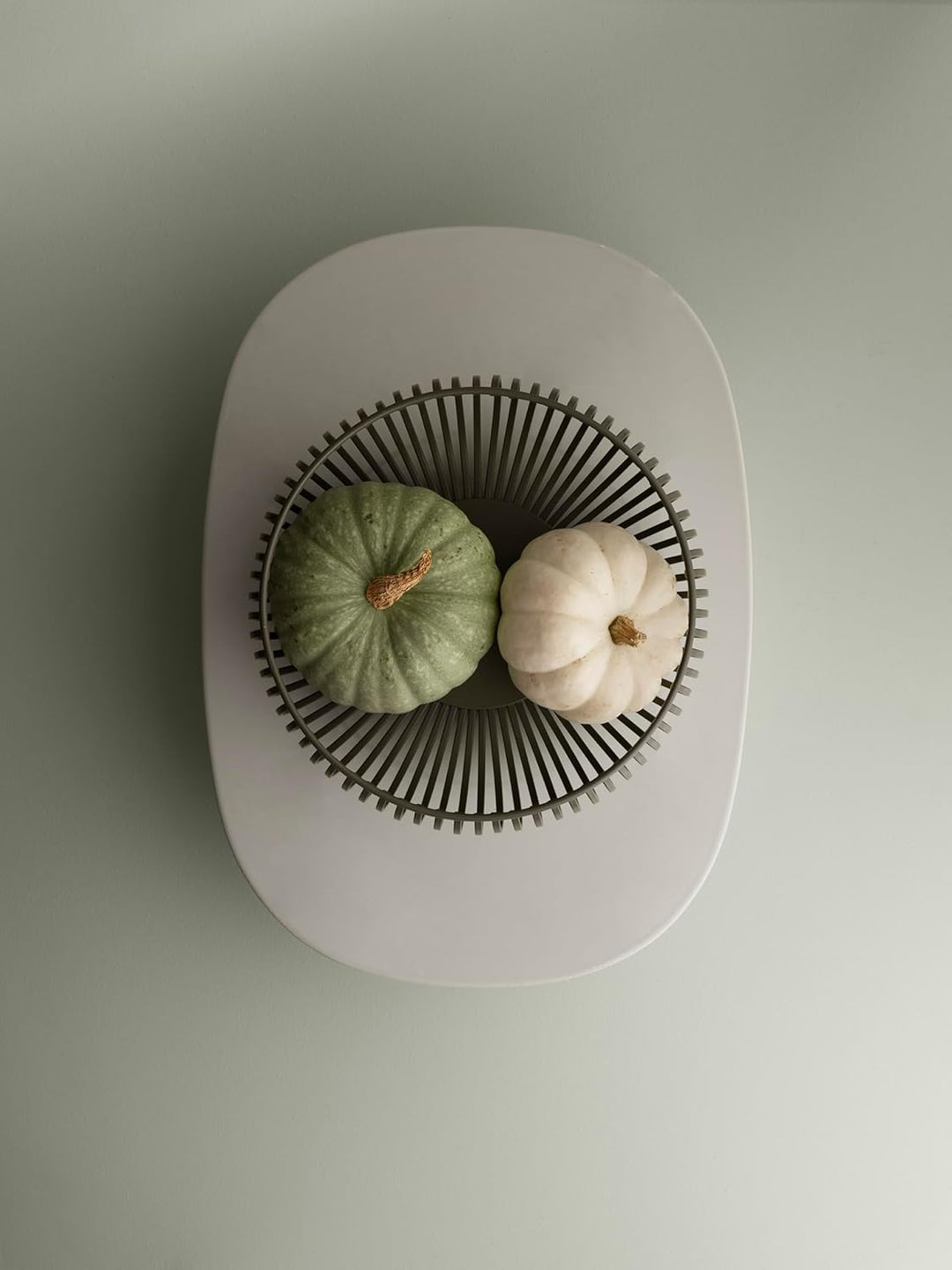Blomus -LITO- Bowl | Obstschale aus hochwertigem Stahl | Dekoschale mit Streben in Agave Green | Grö
