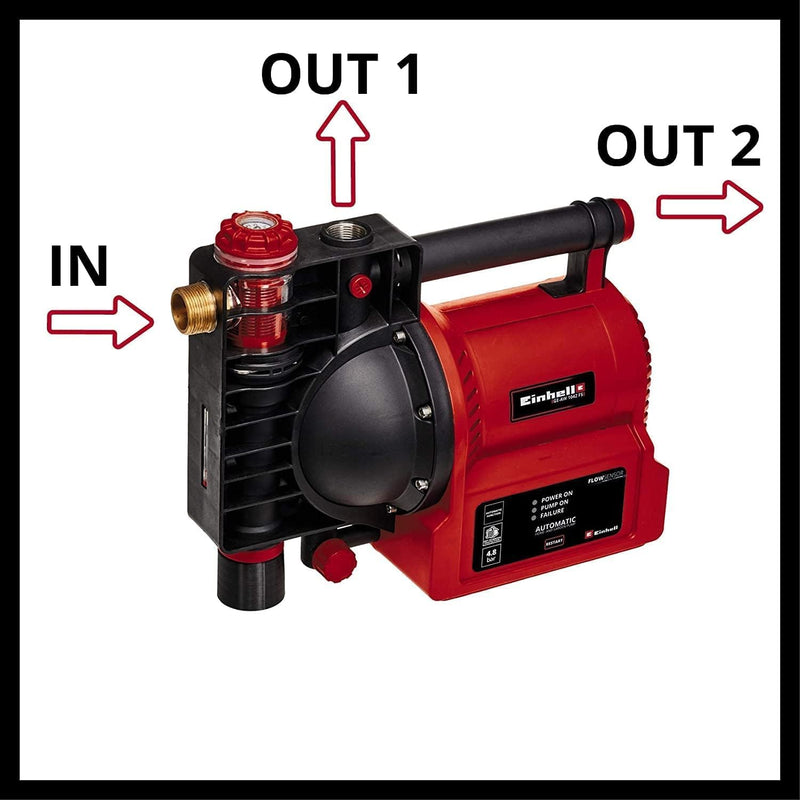 Einhell Hauswasserautomat GE-AW 1042 FS (1.050 W, 4200 L/h Fördermenge, 4.8 bar Förderdruck, Wasserf