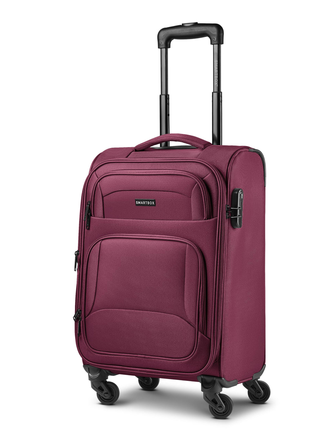 Smartbox Weichgepäck Kabinen-Koffer für Damen &amp; Herren | Kleiner Cabin-Trolley 36 x 23 x 55cm | 4 Ro