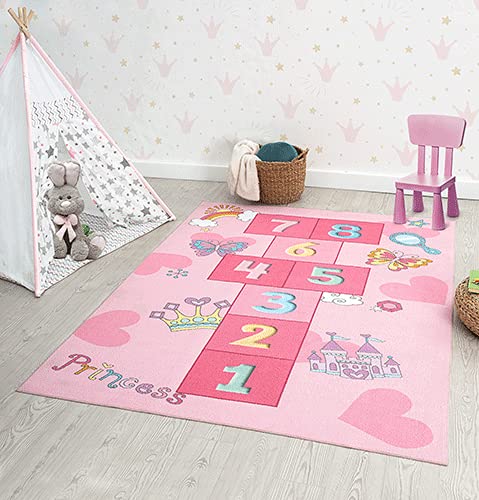 the carpet Happy Life – Kinderteppich Spielteppich Zahlenteppich &amp; Hüpfteppich mit Zahlenmotiv, ruts