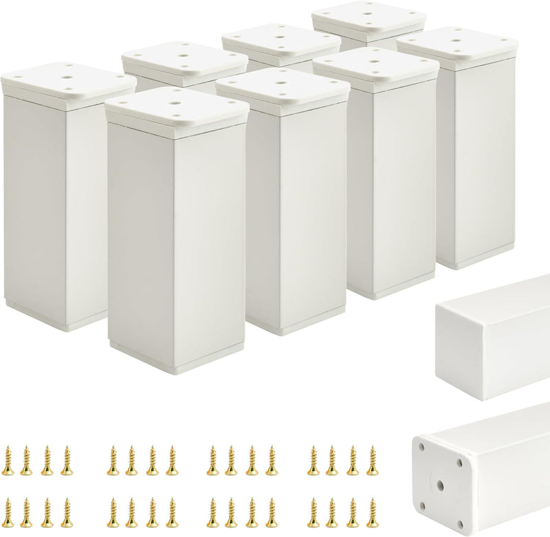 ALUSFERA Möbelfüsse Verstellbar – 8er Set – Schrankfüsse mit Elegantes Design – Füsse für Möbel 40 x