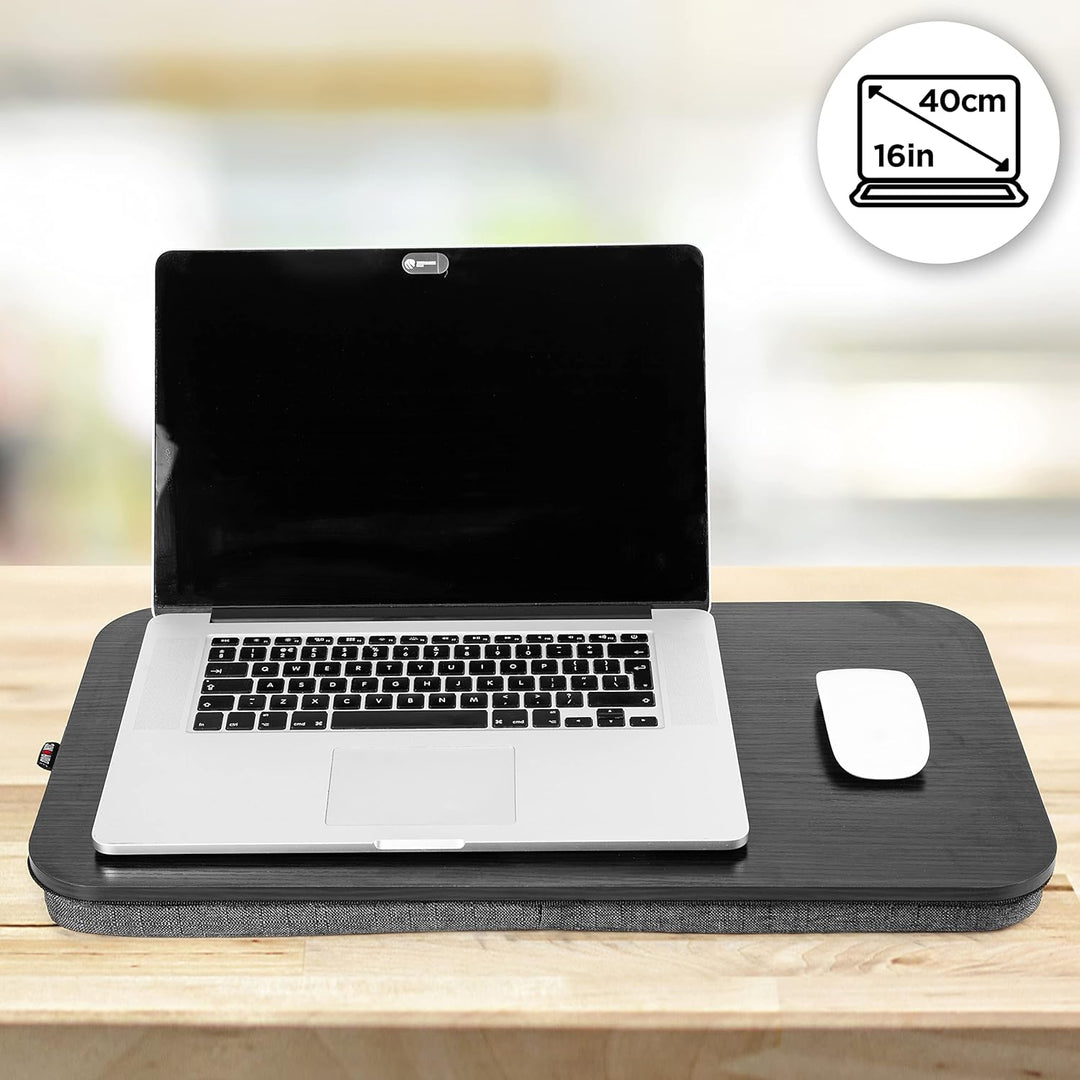 Duronic DML412 Laptopständer | Ergonomischer Laptop Tisch mit Kissen | Laptop Halterung mit Schaumst