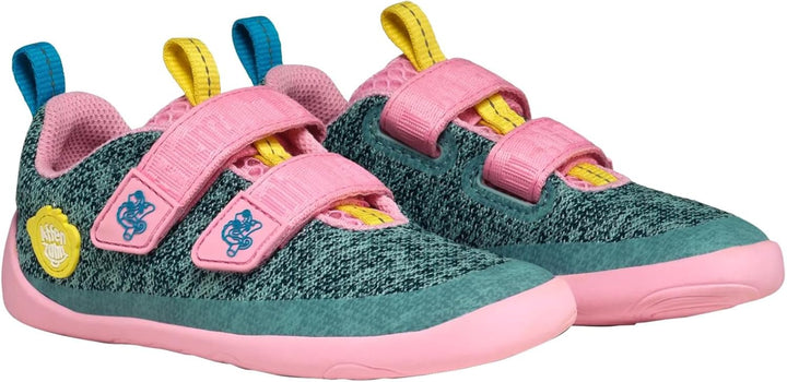 Affenzahn Halbschuh Knit Happy mit Klettverschluss, Vegan, rutschfest, Flexibel, Reflektierend, beso