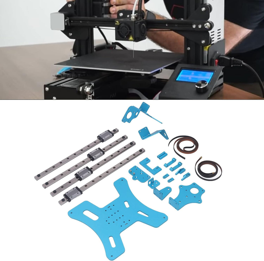 Fockety Modulares Y-Wagenplatten-Upgrade-Kit, 3D-Drucker-Upgrade-Kit mit Aluminiumplatte, Riemen, Sc