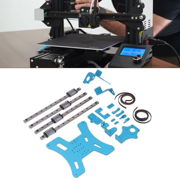 Fockety Modulares Y-Wagenplatten-Upgrade-Kit, 3D-Drucker-Upgrade-Kit mit Aluminiumplatte, Riemen, Sc