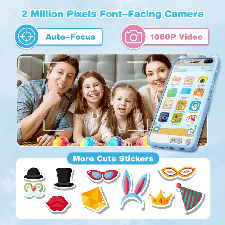 Kinder Handy 3.97 Zoll Touchscreen Lernspielzeug für Kleinkinder, 2000mA Hohe Kapazität Kinder Kamer