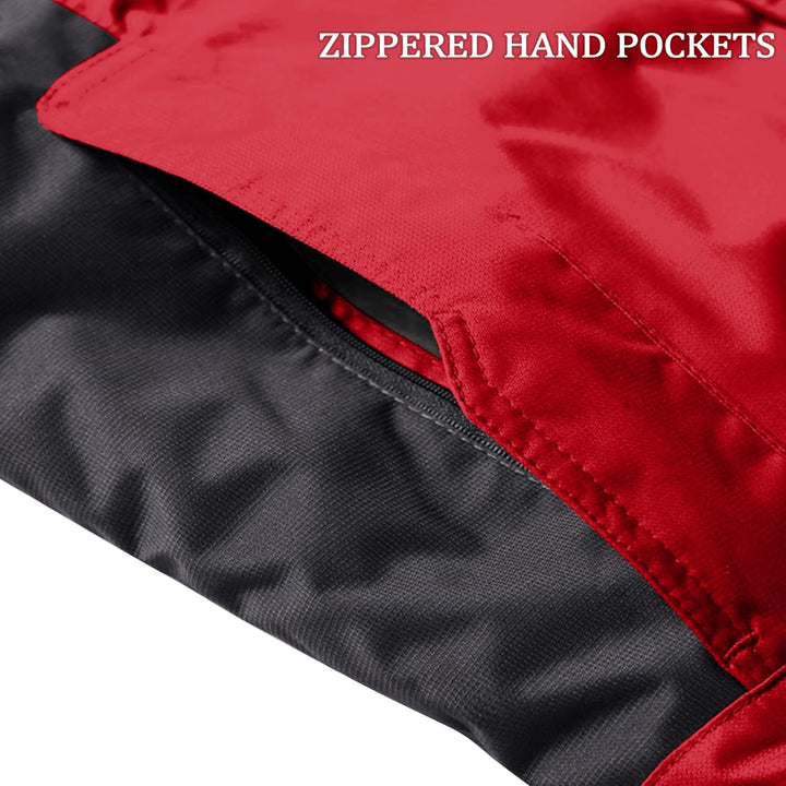 KEFITEVD Herren Winterjacke Wasserabweisende Warm Gefüttert Skijacke Outdoorjacke mit Abnehmbarer Ka