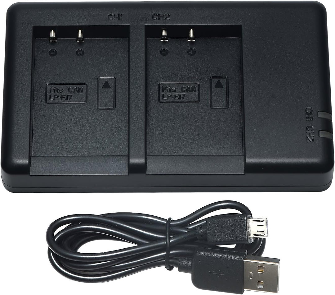DSTE® Infrarot Fernbedienung Batterie Griff Kompatibel für Canon EOSRP Kamera + 2X Li-ion LP-E17 Bat