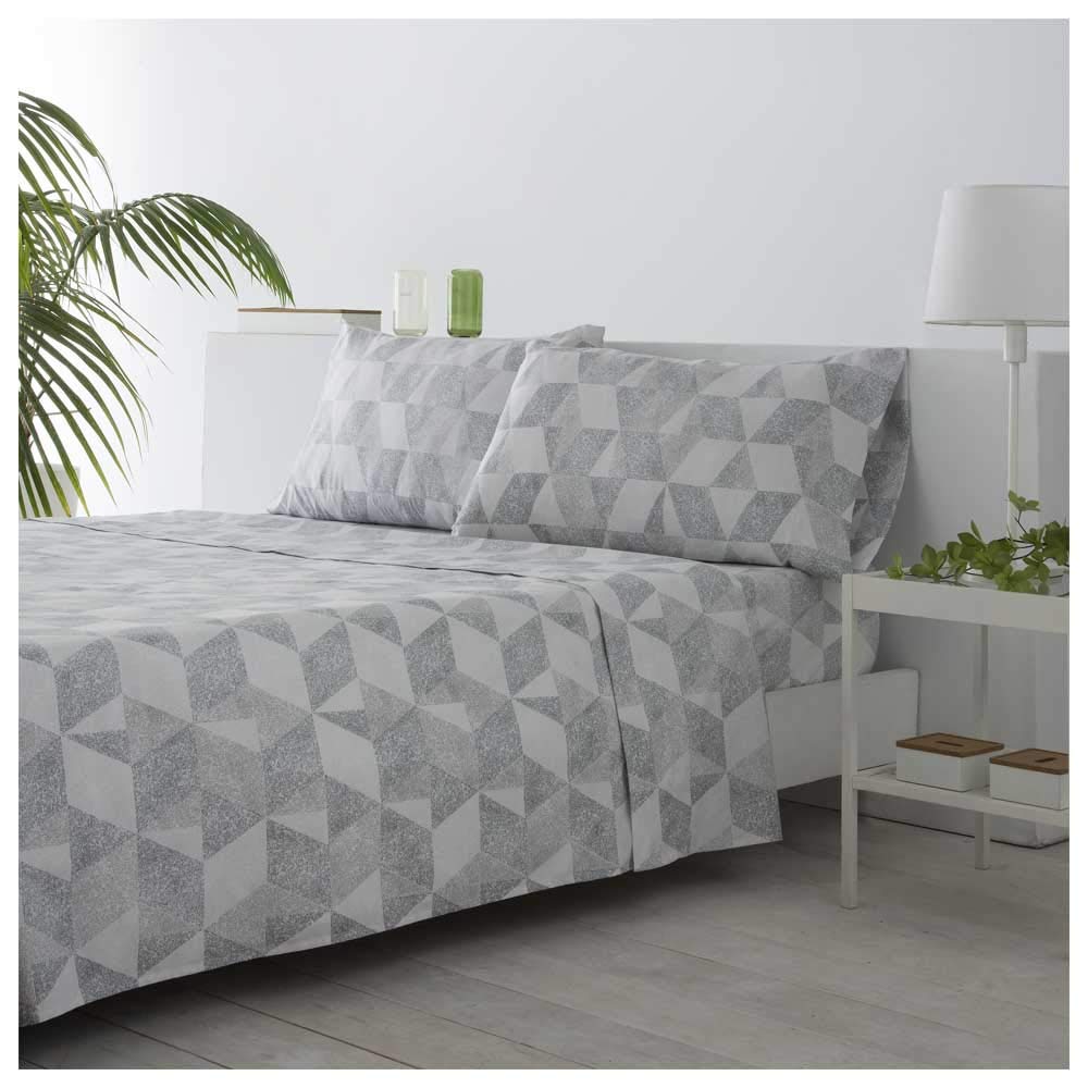COTTON ARTean CUDILLERO Bettwäsche-Set, 180 x 190/200 cm, hypoallergen Cama 180 X 190/200 Hellgrau,