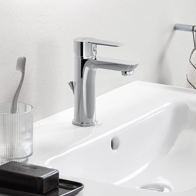 Duravit A11020 A.1 Einhebel-Waschtischmischer, Chrom mit Zugstangen-Ablaufgarnitur