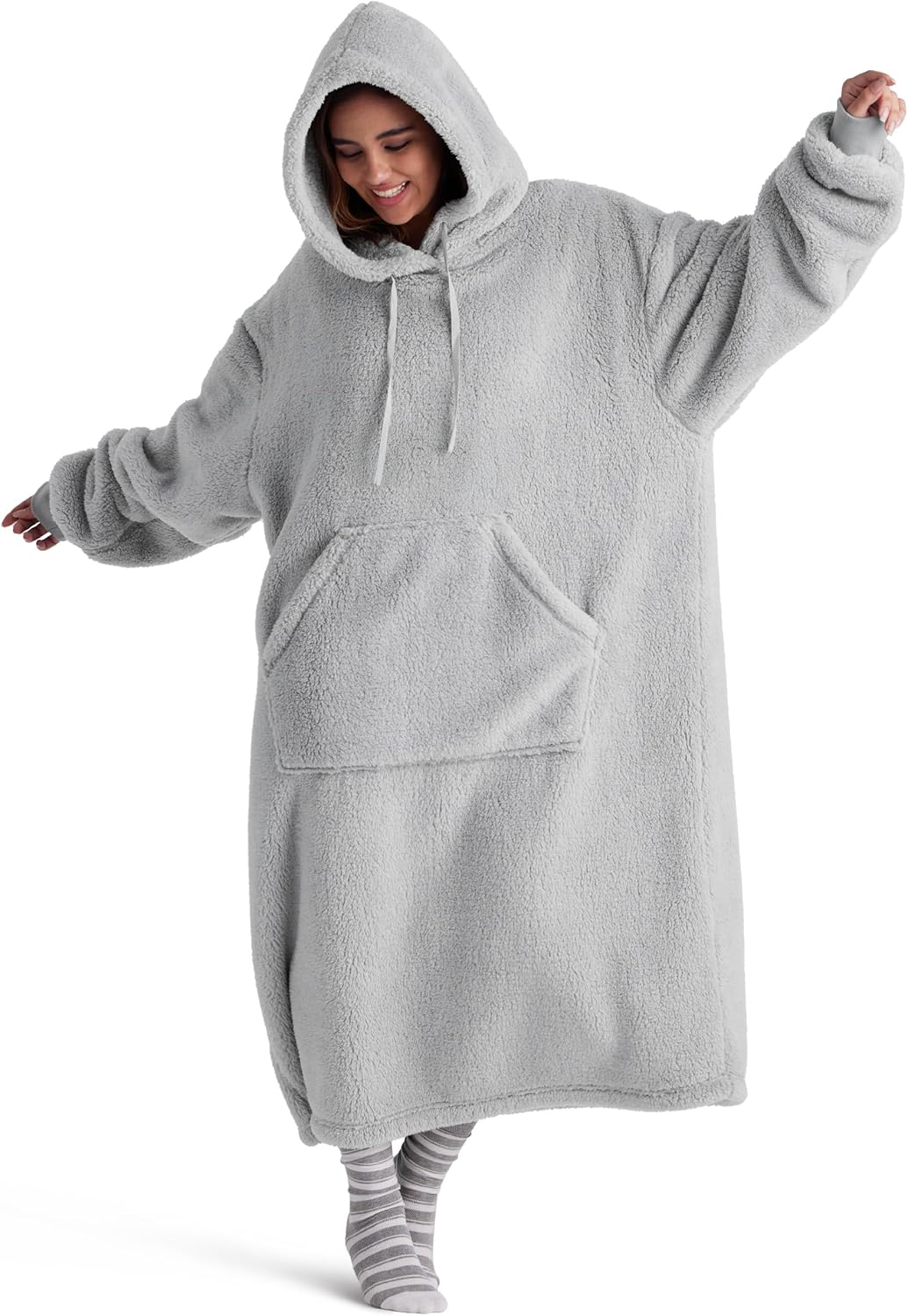 BEDSURE Hoodie Decke mit Ärmeln - Tragbare Decke zum Anziehen Erwachsene Kuschelpullover, Warm Kusch
