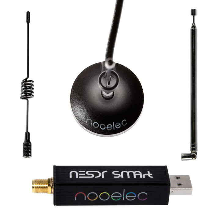 Nooelec NESDR SMArt v4 Bündel - Premium RTL-SDR mit Aluminiumgehäuse, 0,5PPM TCXO, SMA Input & 3 Ant