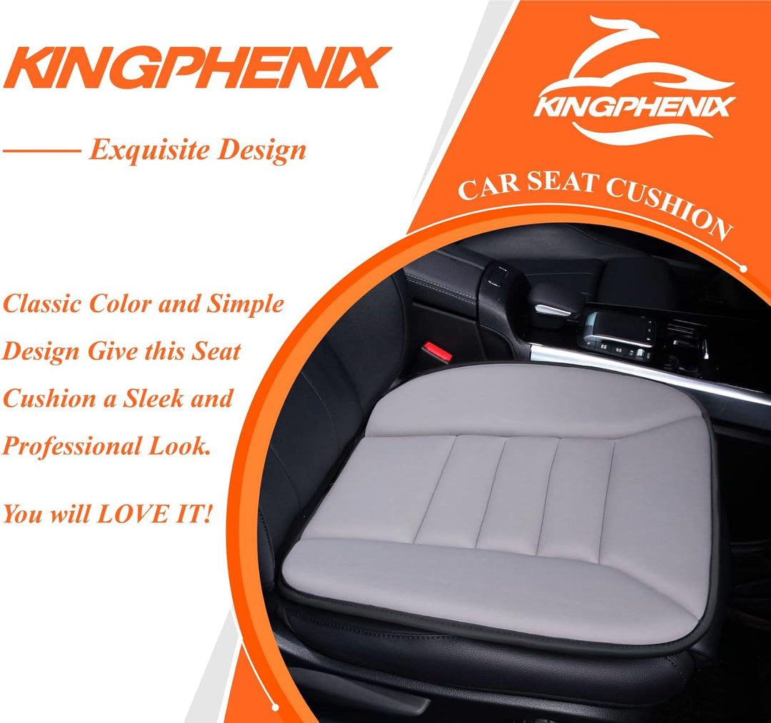kingphenix Auto Sitzkissen mit 3,0 cm Komfort Memory Foam Sitzkissen für Auto und Bürostuhl - Hellgr