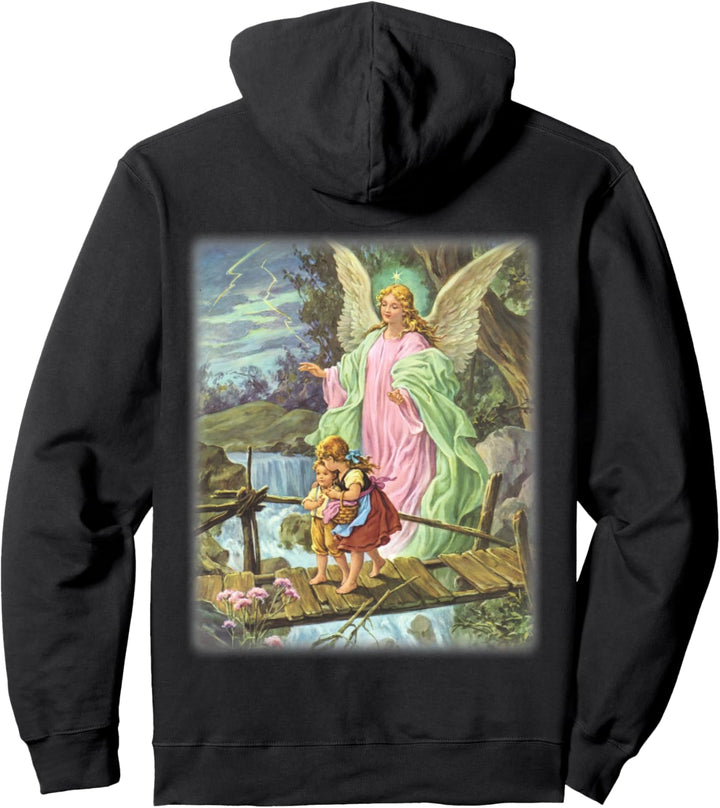 Schutzengel Auf Brücke Mit Kindern | Pullover Hoodie