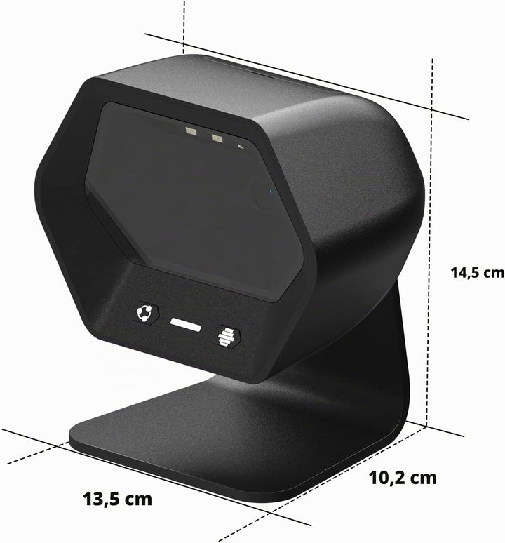NETUM 1D 2D QR Präsentationsscanner mit USB-Barcodescanner, Omnidirektional, kabelgebunden, für Mobi