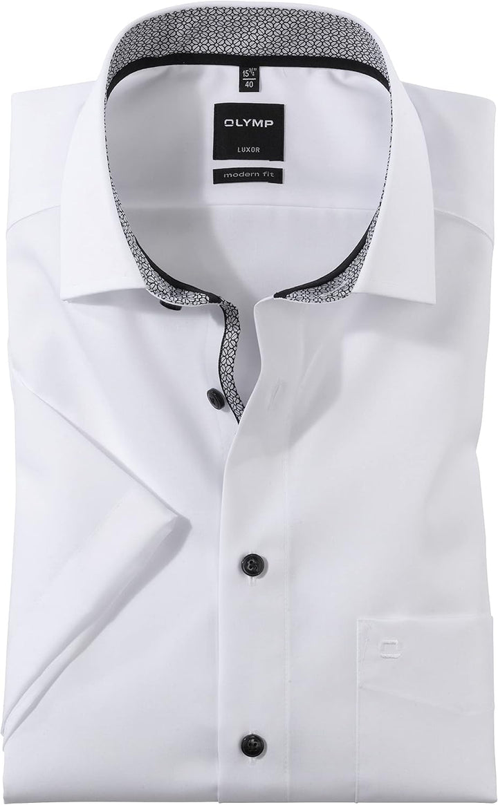 OLYMP Luxor modern fit Hemd extra Langer Arm Haifischkragen weiss 40 Weiss, 40 Weiss