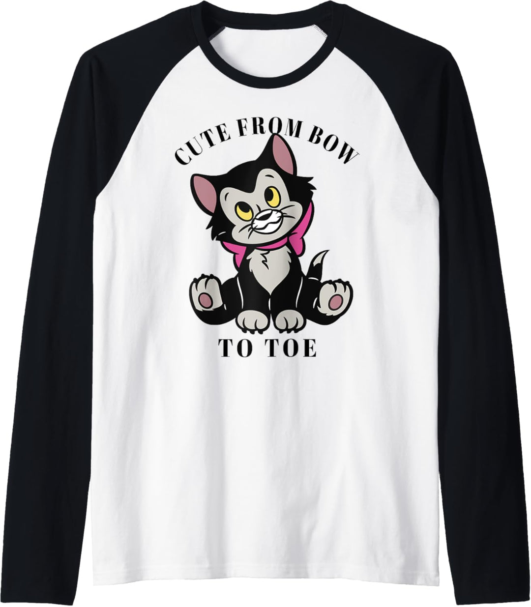 Disney Pinocchio Figaro Cute From Bow To Toe Raglan