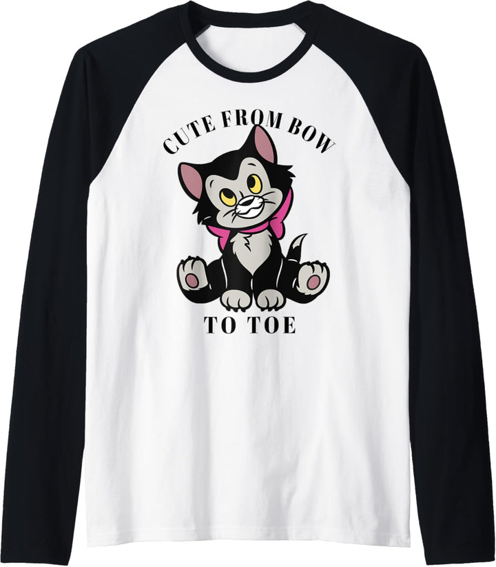 Disney Pinocchio Figaro Cute From Bow To Toe Raglan