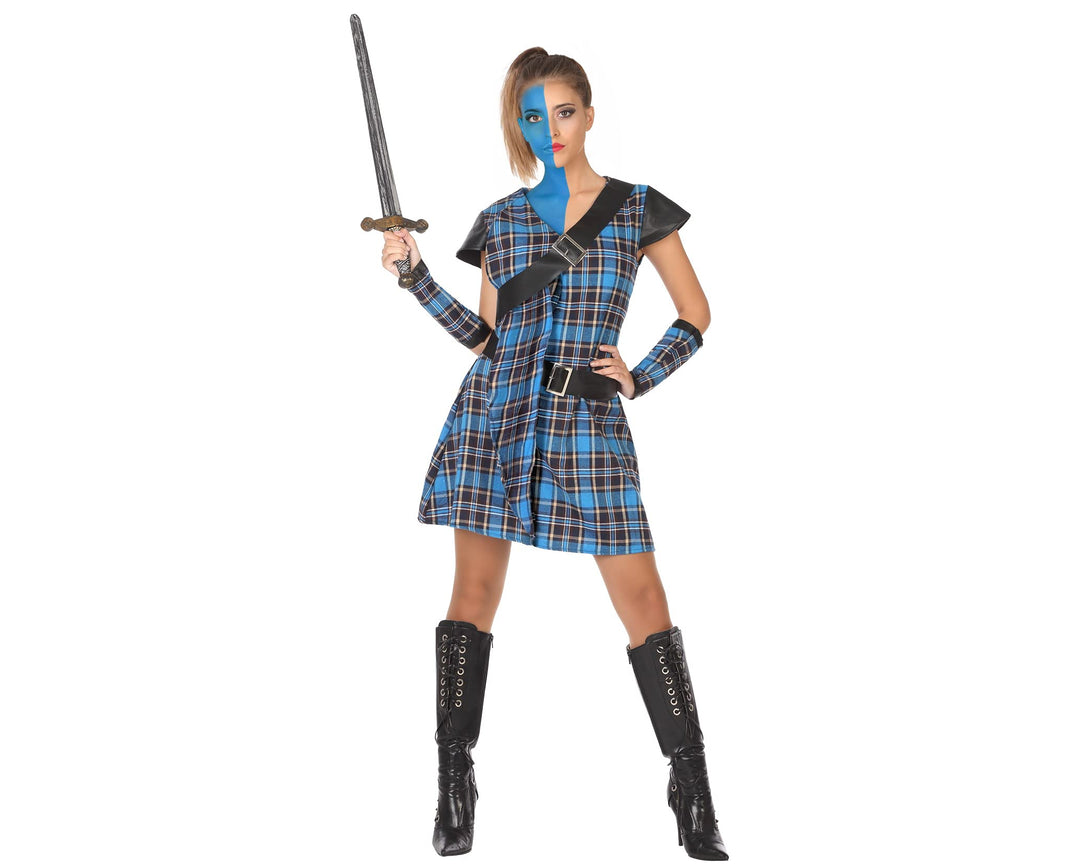 ATOSA 53928 COSTUME SCOTTISH WOMAN M-L, Damen, Blau/Braun