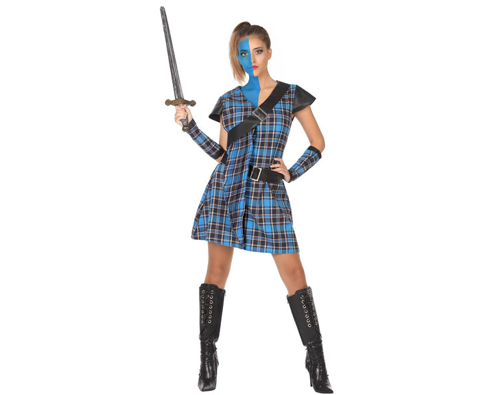 ATOSA 53928 COSTUME SCOTTISH WOMAN M-L, Damen, Blau/Braun