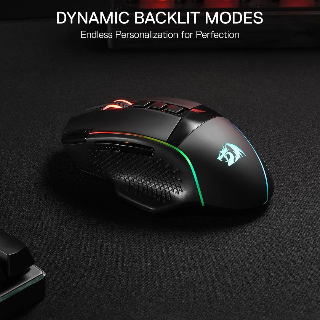 Redragon M991 kabellose Gaming-Maus, 19000 DPI kabelgebundene/drahtlose Maus mit Schnellfeuertaste,
