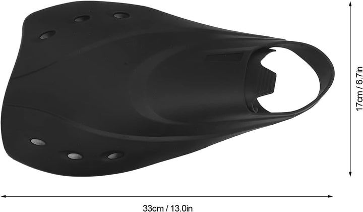 Gaeirt Verstellbare Schwimmflossen, mässige Weichheit Schwarze Kurze Flossen zum Schnorcheln zum Tau