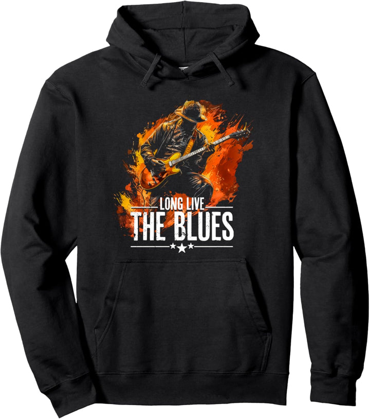 Blues Musik Gitarre für Gitarristen Vintage Pullover Hoodie