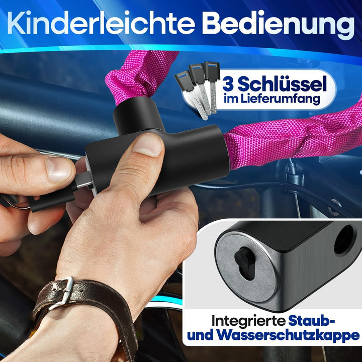 NEXTCOVER® Fahrradschloss LockOne mit Schlüssel I - [SAFESECURE] Fahrradschloss hohe Sicherheit I ro