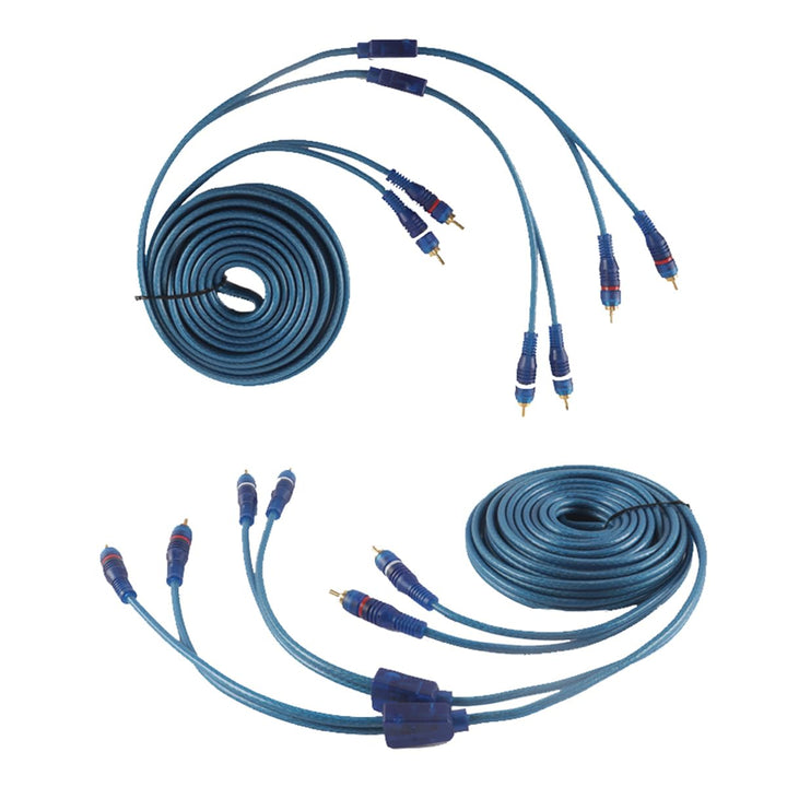 4-Kanal-Cinch-Auto-Audio-Verbindungskabel, 2-auf-4-Kanal-Y-Splitter-Adapter, Twisted-Pair-Kabel, OFC